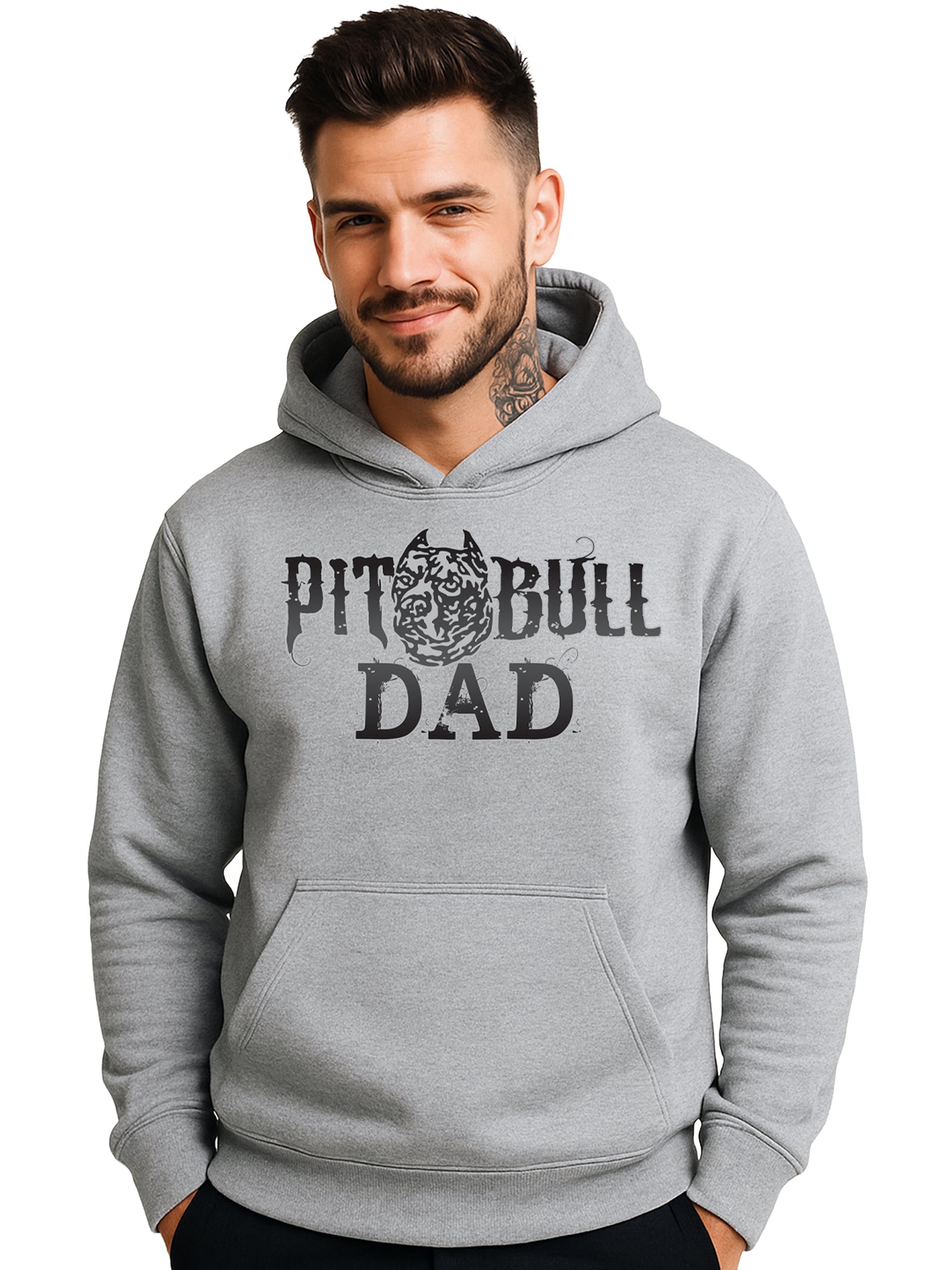 Sudadera con capucha de papá pitbull