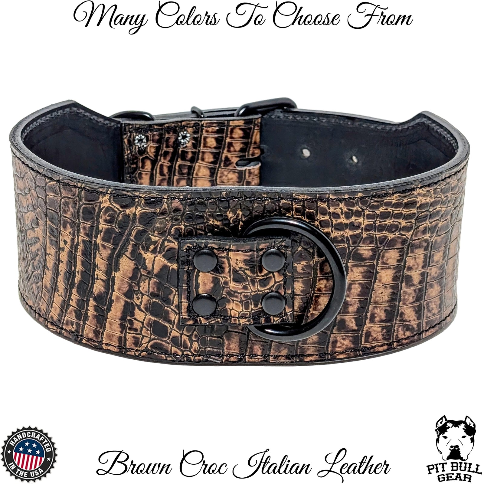 X1 - Collar de cuero para perros de 3" de ancho