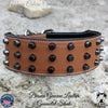 J14 - 2.5" Wide Bucket Studded Leather Dog Collar