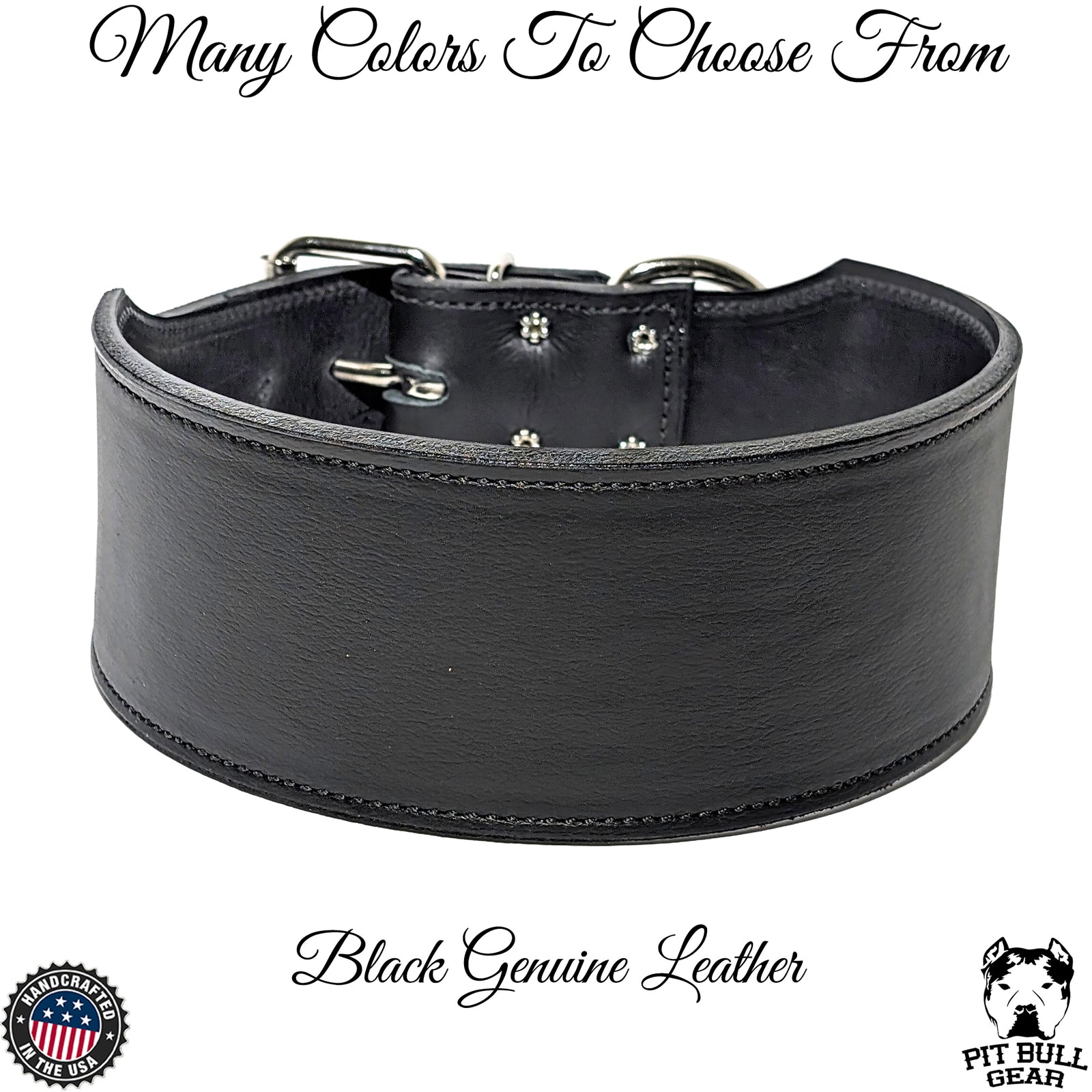 X1 - Collar de cuero para perros de 3" de ancho