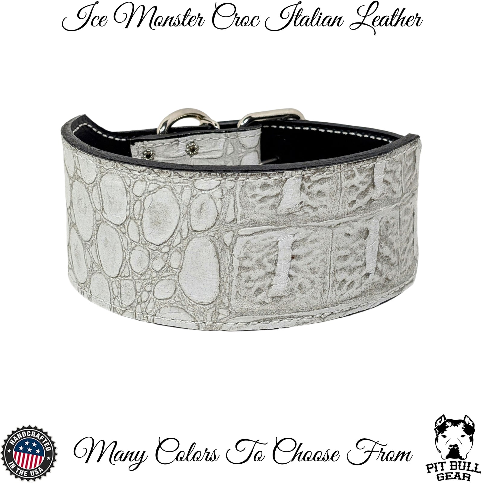 X1 - Collar de cuero para perros de 3" de ancho