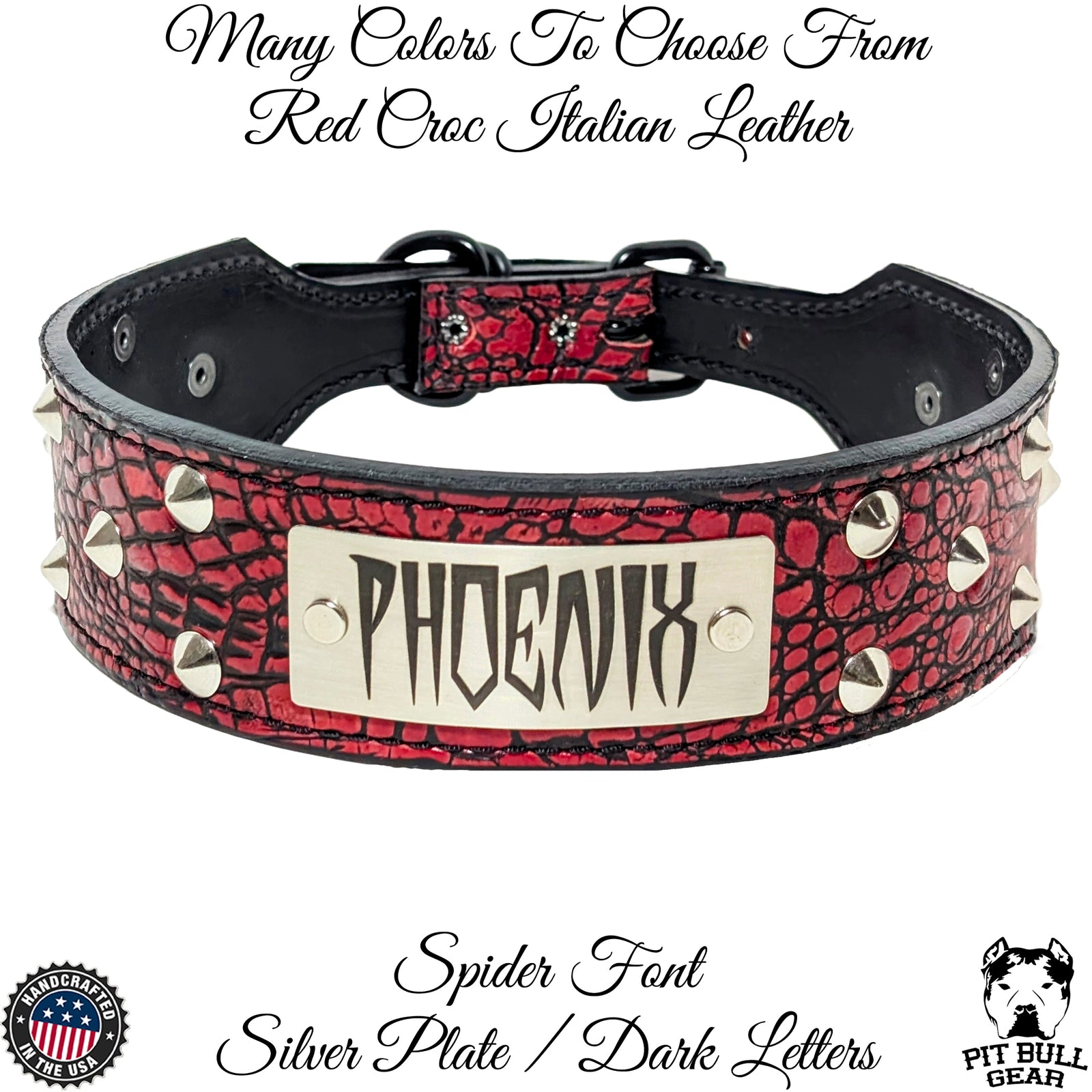 N5 - Tachuelas para placa de identificación de cuero cónico de 2" de ancho para collar de perro