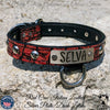 Personalized Leather Studded Dog Collar 1" Wide