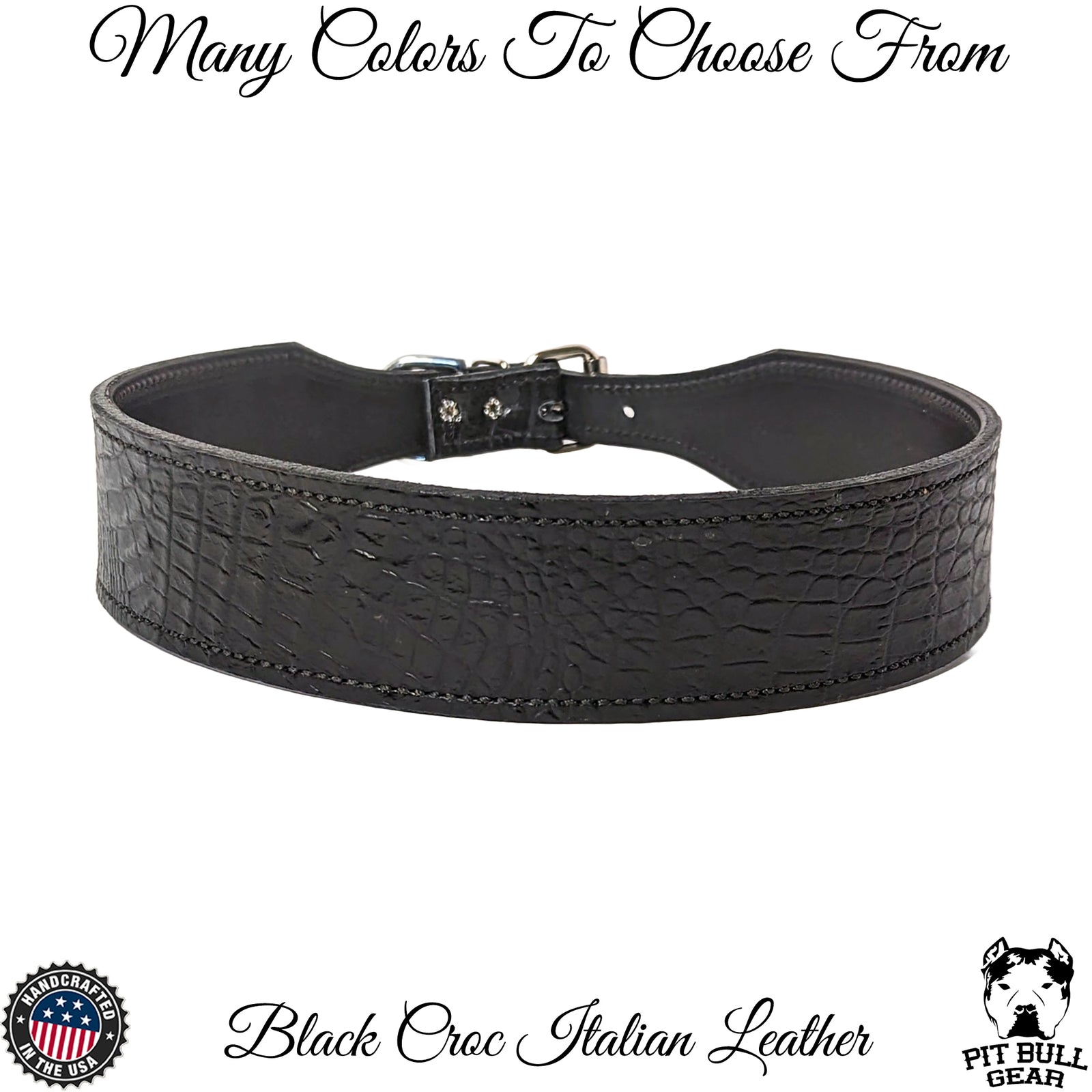 TWN23 - 2" Wide Tapered Leather Dog Collar