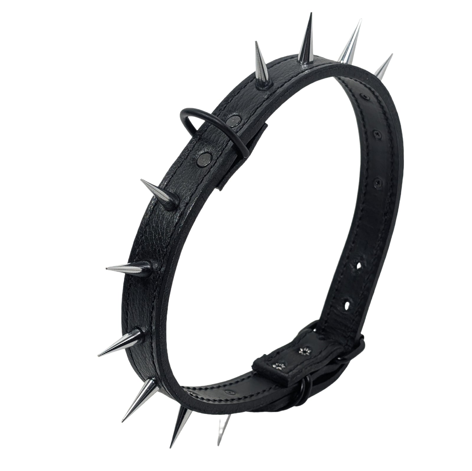 Coleira para cachorro de couro pontiagudo U4 - 1" de cone largo