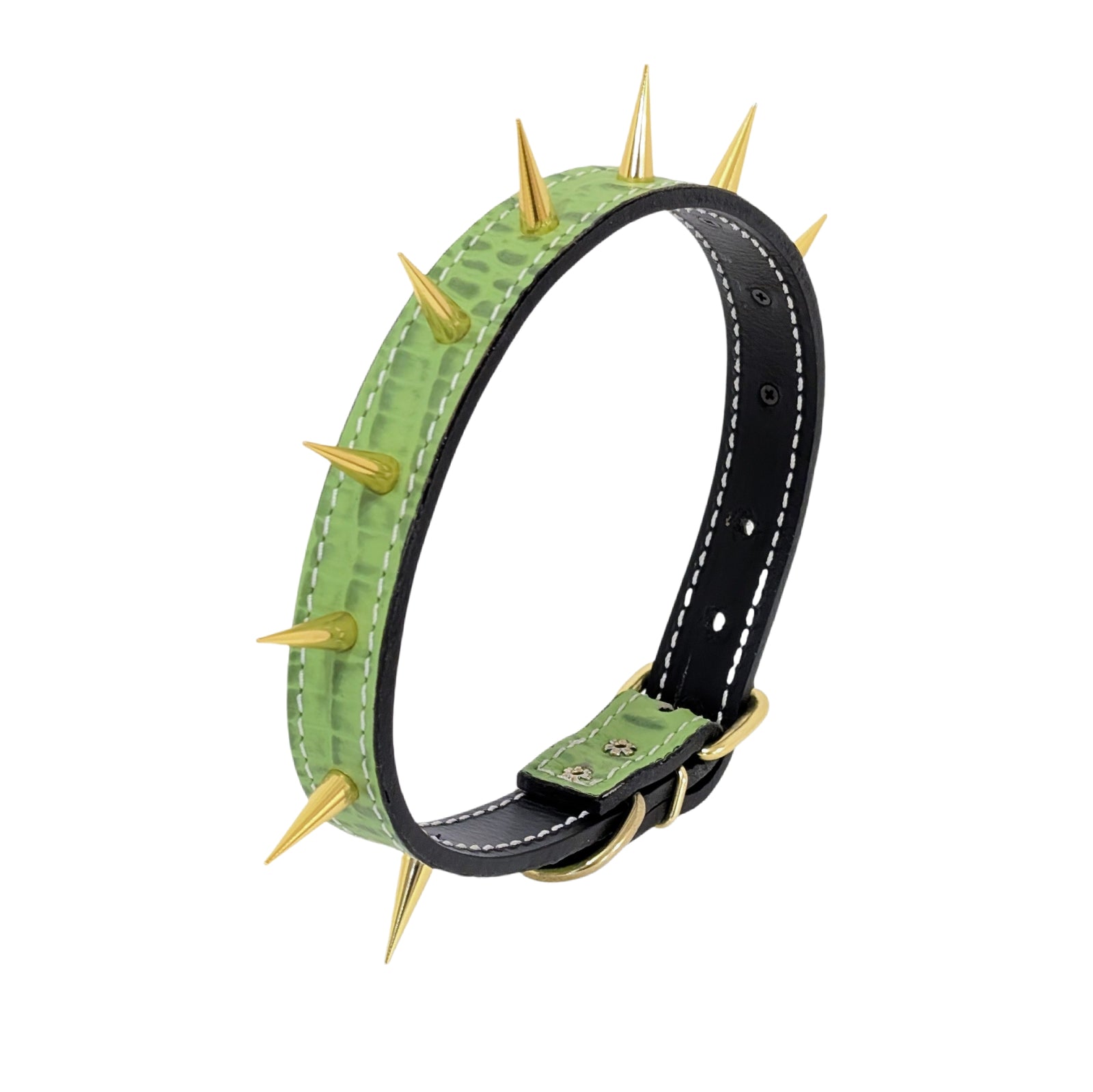 Coleira para cachorro de couro pontiagudo U4 - 1" de cone largo