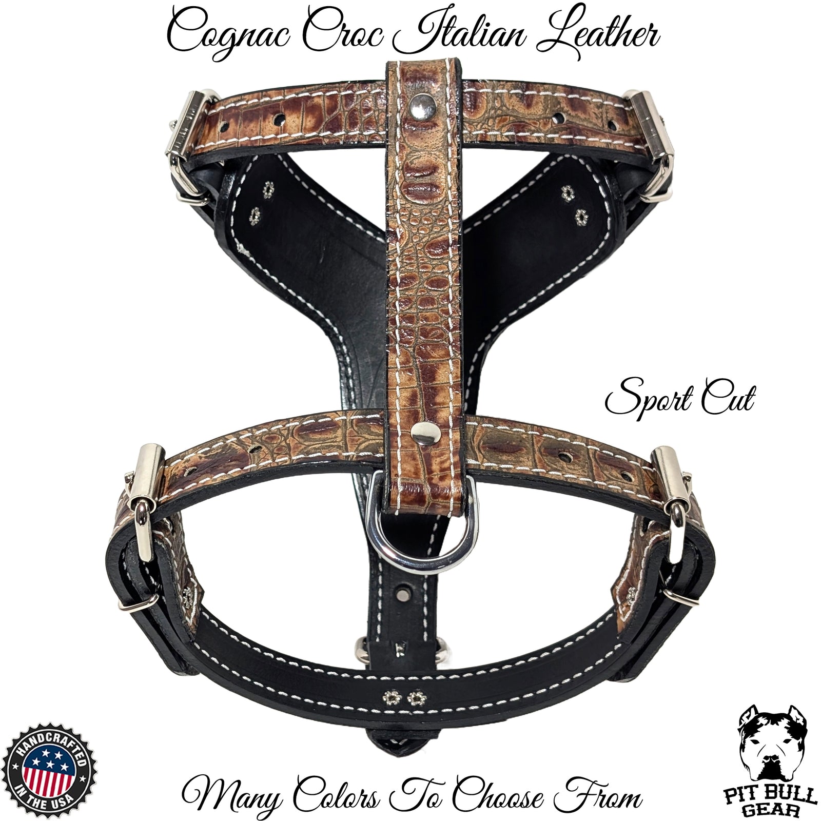 SCH - Sport Cut Leather Dog Harness