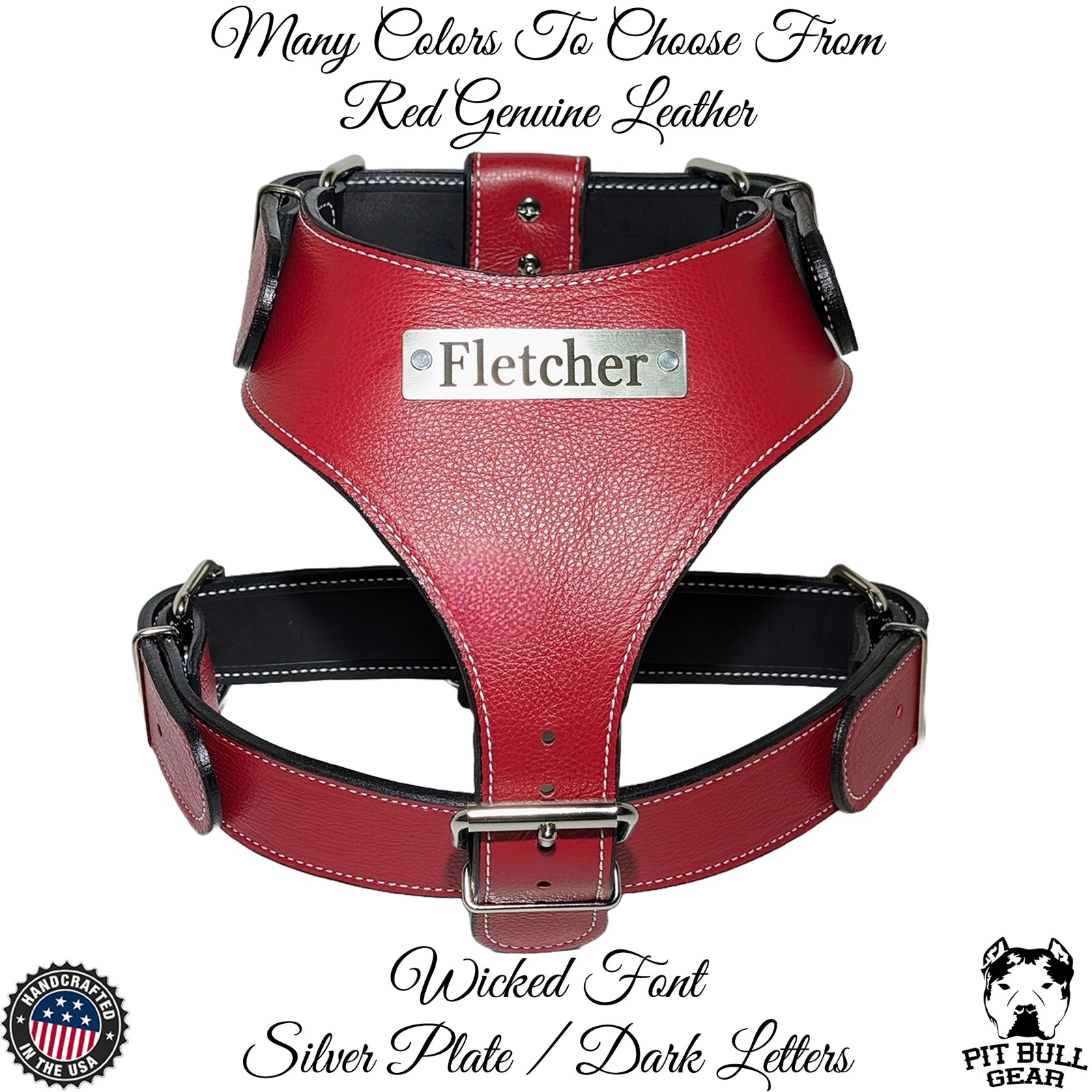 NH4 - Personalized Leather Dog Harness