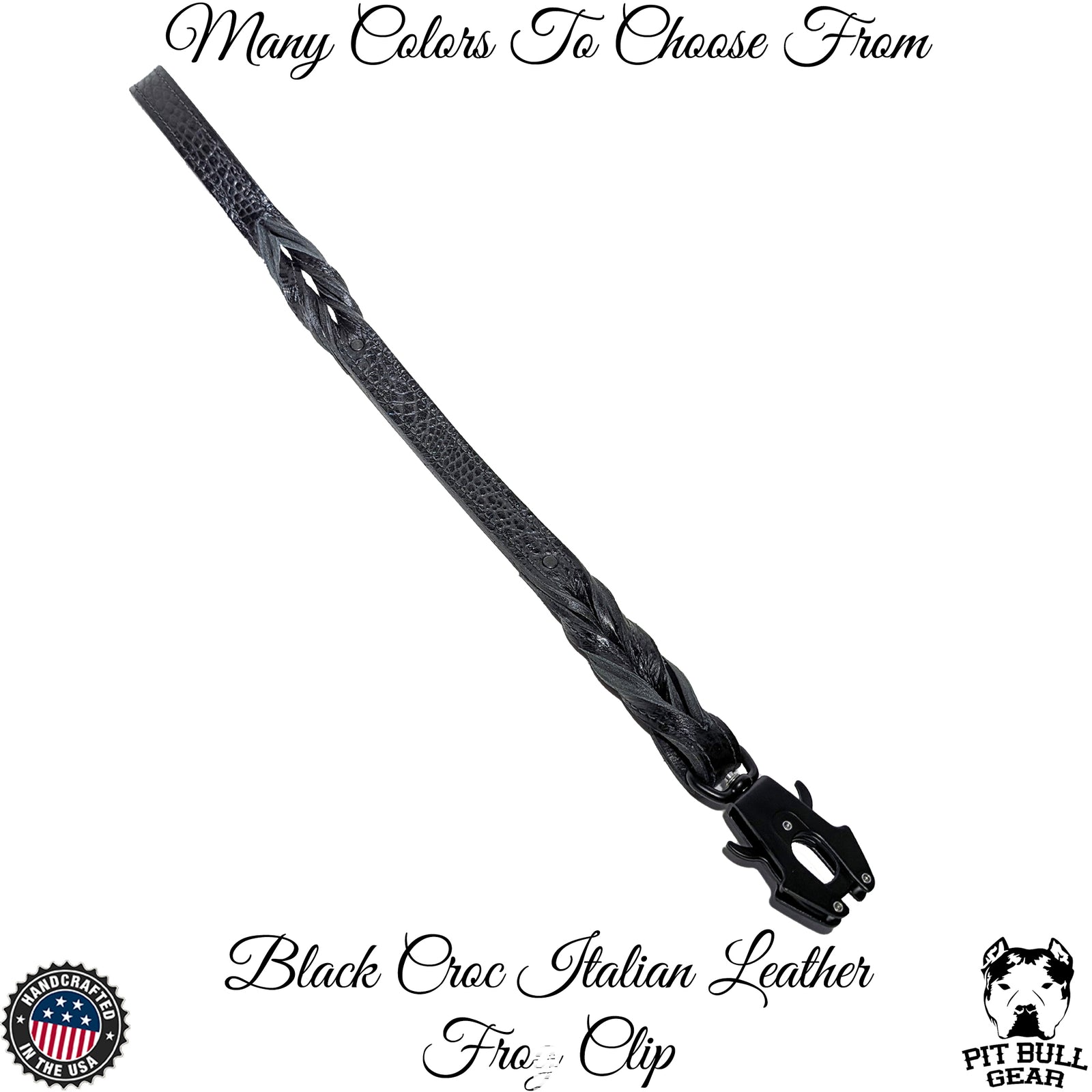 Coleira de couro trançado