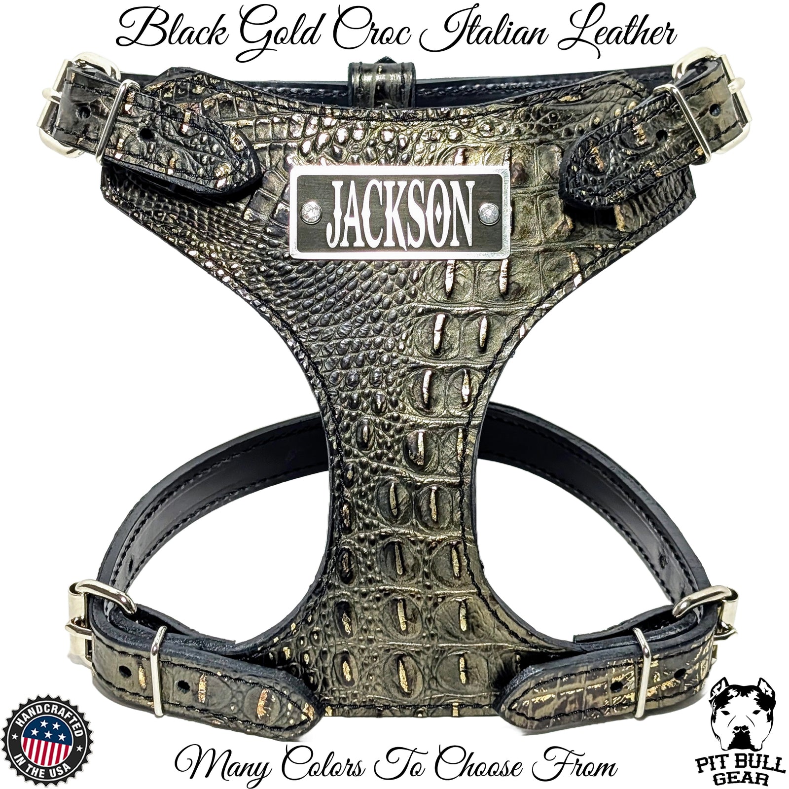 FBH1 - French Bulldog Personalized Leather Harness