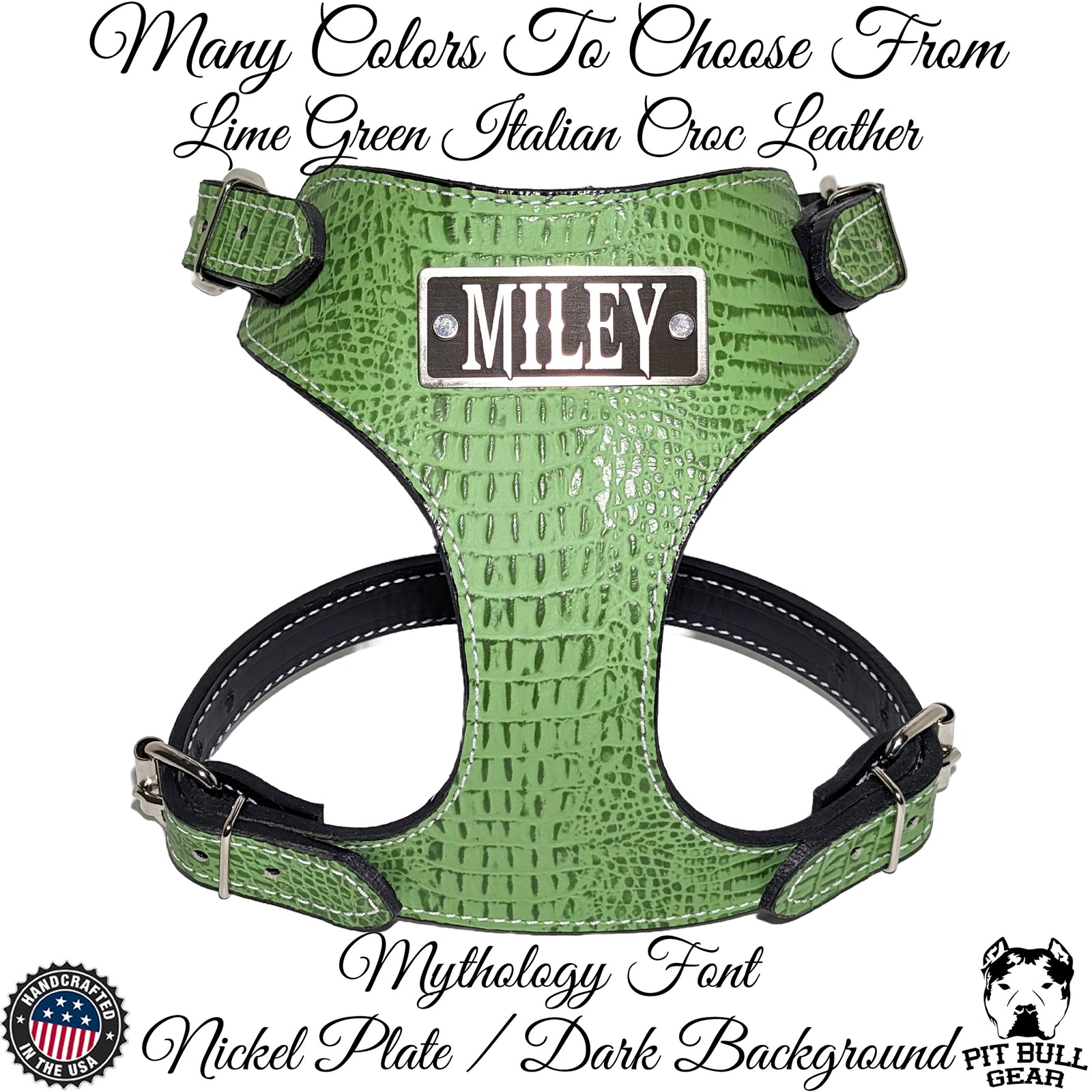 FBH1 - French Bulldog Personalized Leather Harness