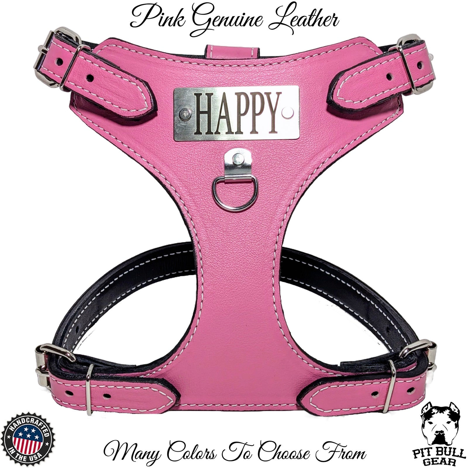 FBH1 - French Bulldog Personalized Leather Harness