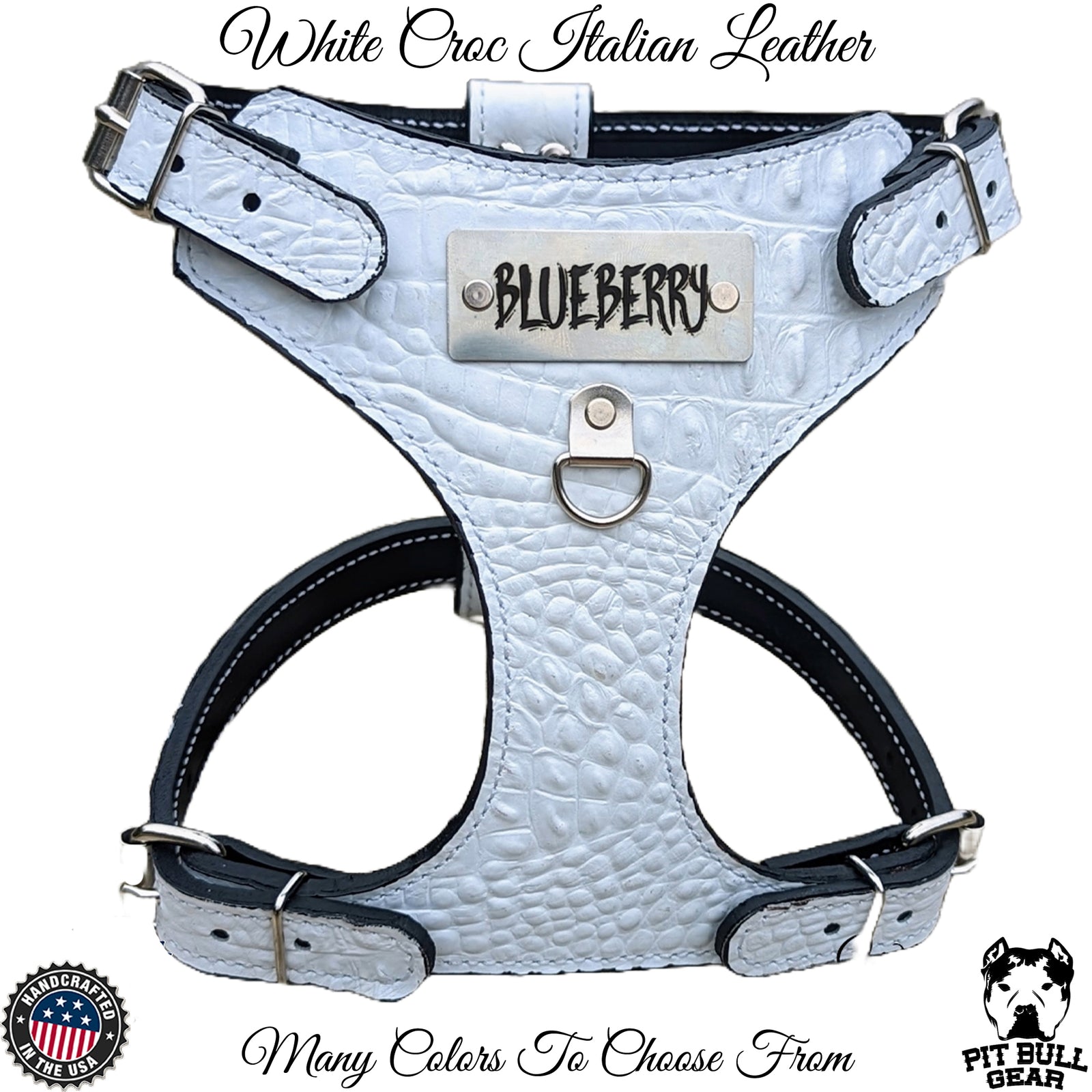 FBH1 - French Bulldog Personalized Leather Harness