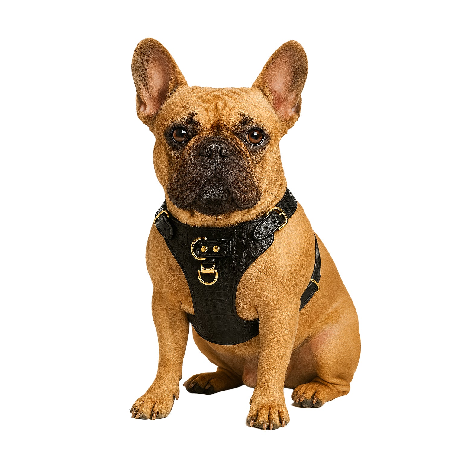 FH1 - French Bulldog Leather Harness
