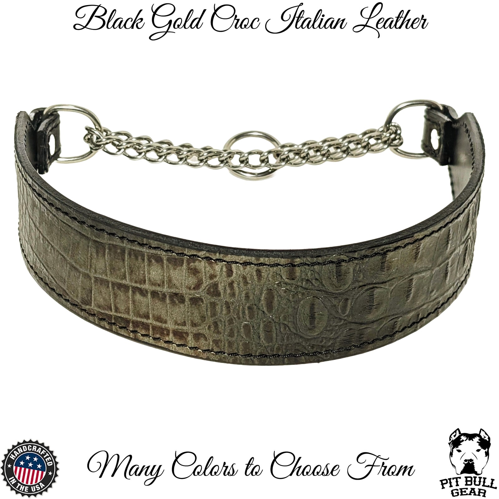 LM7 - 2" Wide Leather Martingale Collar