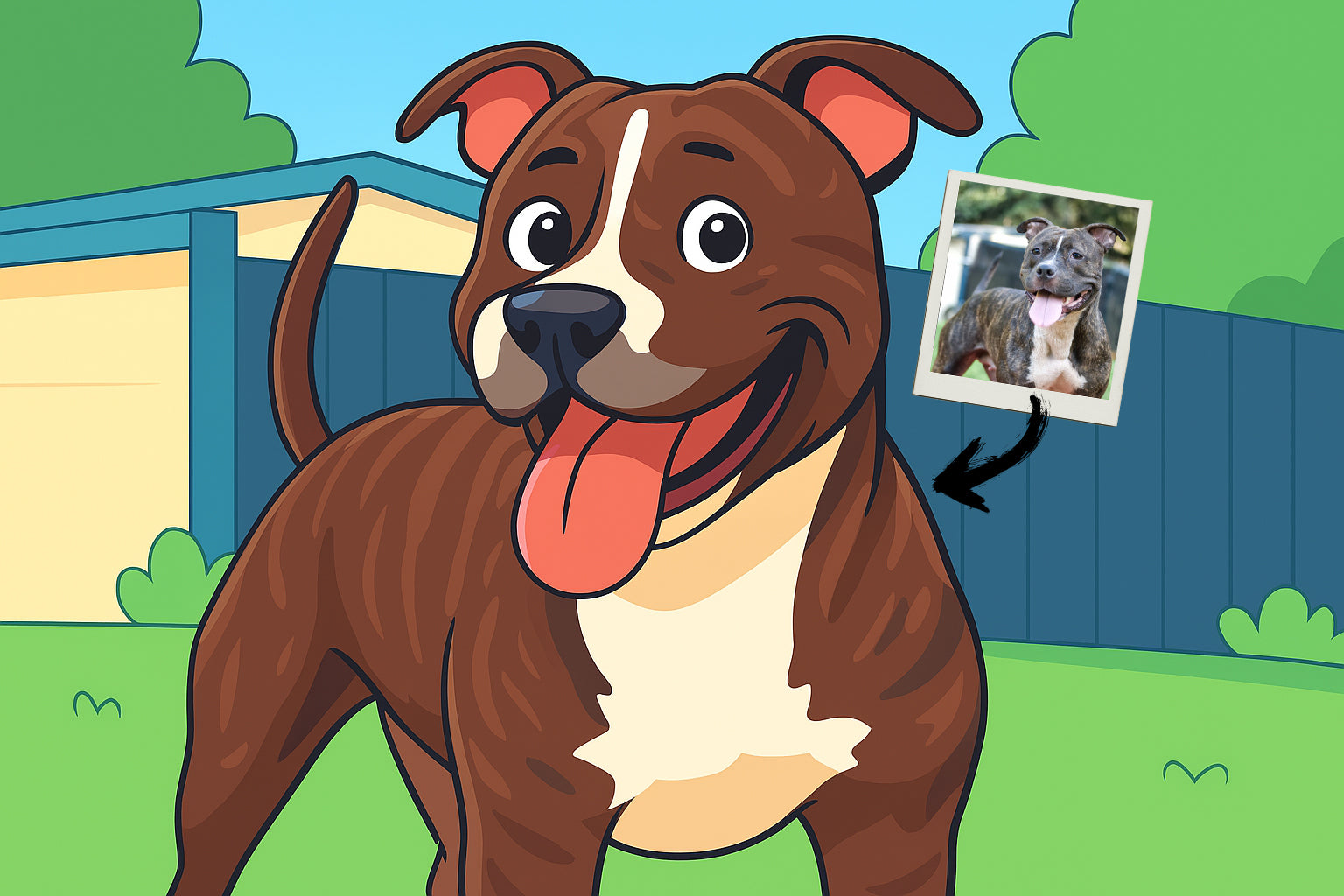 Custom 2D Cartoon Pet Portrait – Bright, Fun, and Full of Personality!