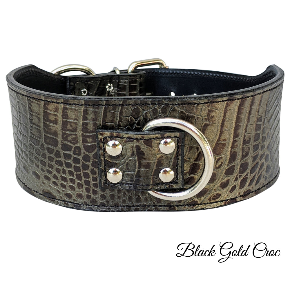 X1 - Collar de cuero para perros de 3" de ancho