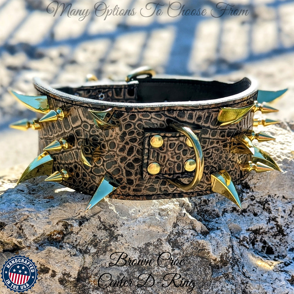 X20 - Collar para perros con pinchos de 3" de ancho