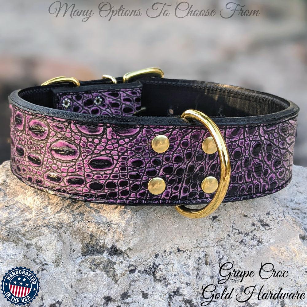 Collar de cuero para perros de 1,5 cm de ancho y 2" de ancho