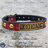 Leather Dog Collar Personalized Nameplate Collar Studded 1" Wide - NU2