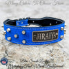 TW32 - 2" Tapered Leather Collar Name Plate & Bucket Studs