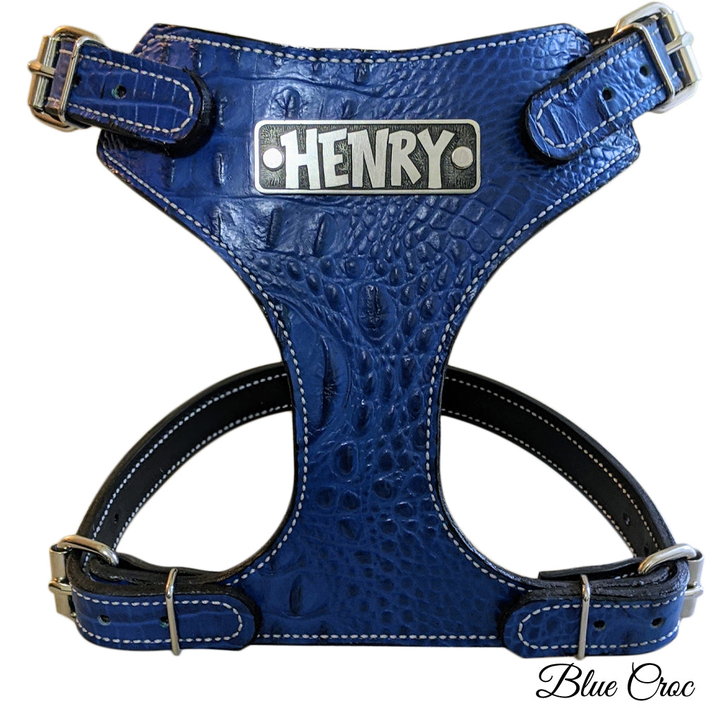 FBH1 - French Bulldog Personalized Leather Harness