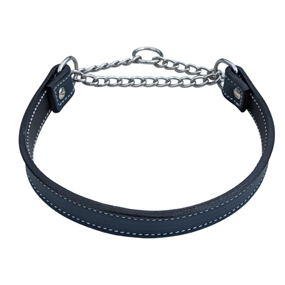 LM3 - 1" Wide Leather Martingale Collar (slip on)