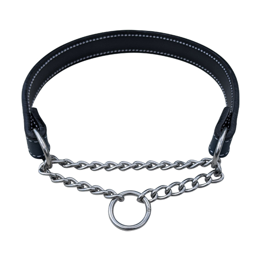 LM3 - 1" Wide Leather Martingale Collar (slip on)