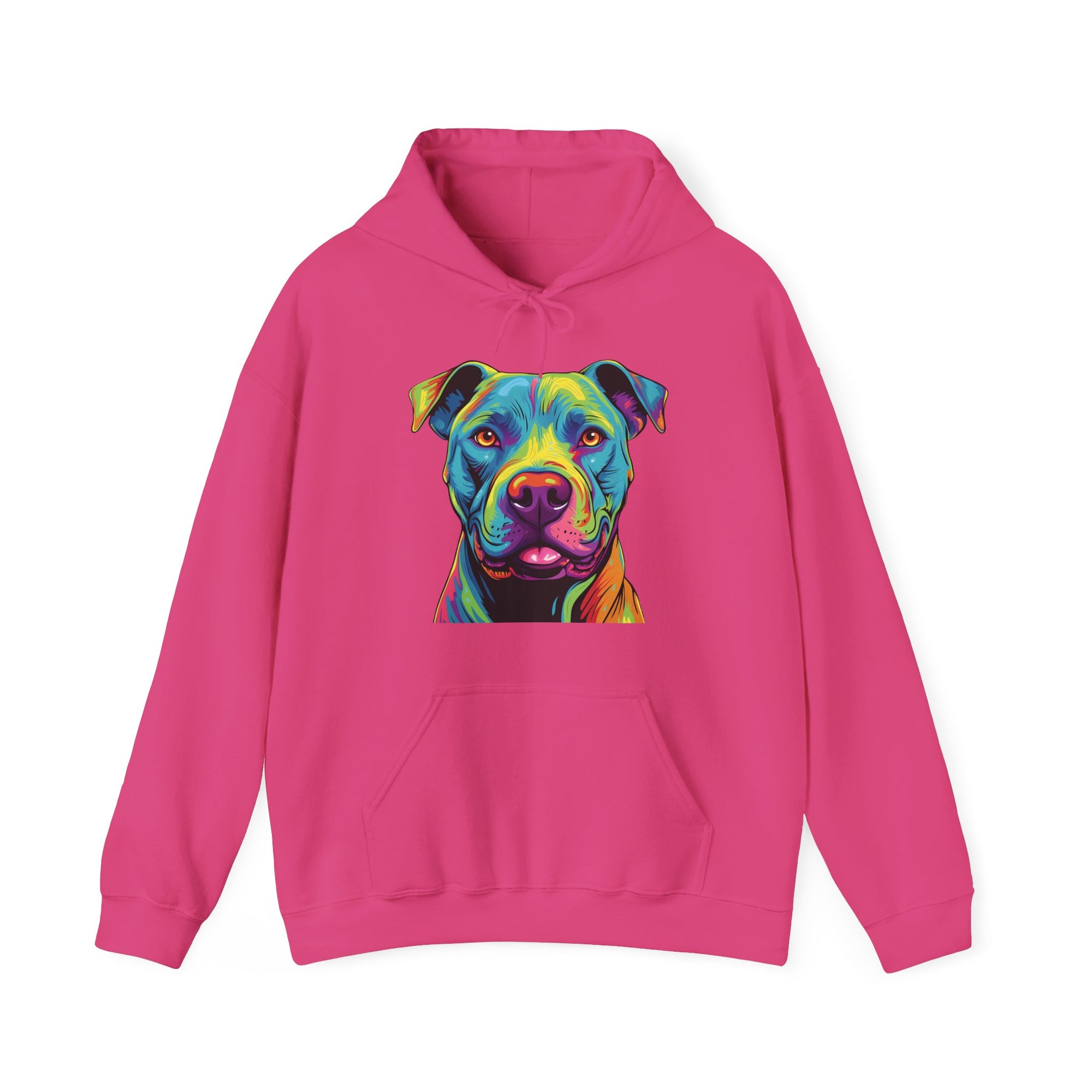 Colorful Pit Bull Hooded Sweatshirt