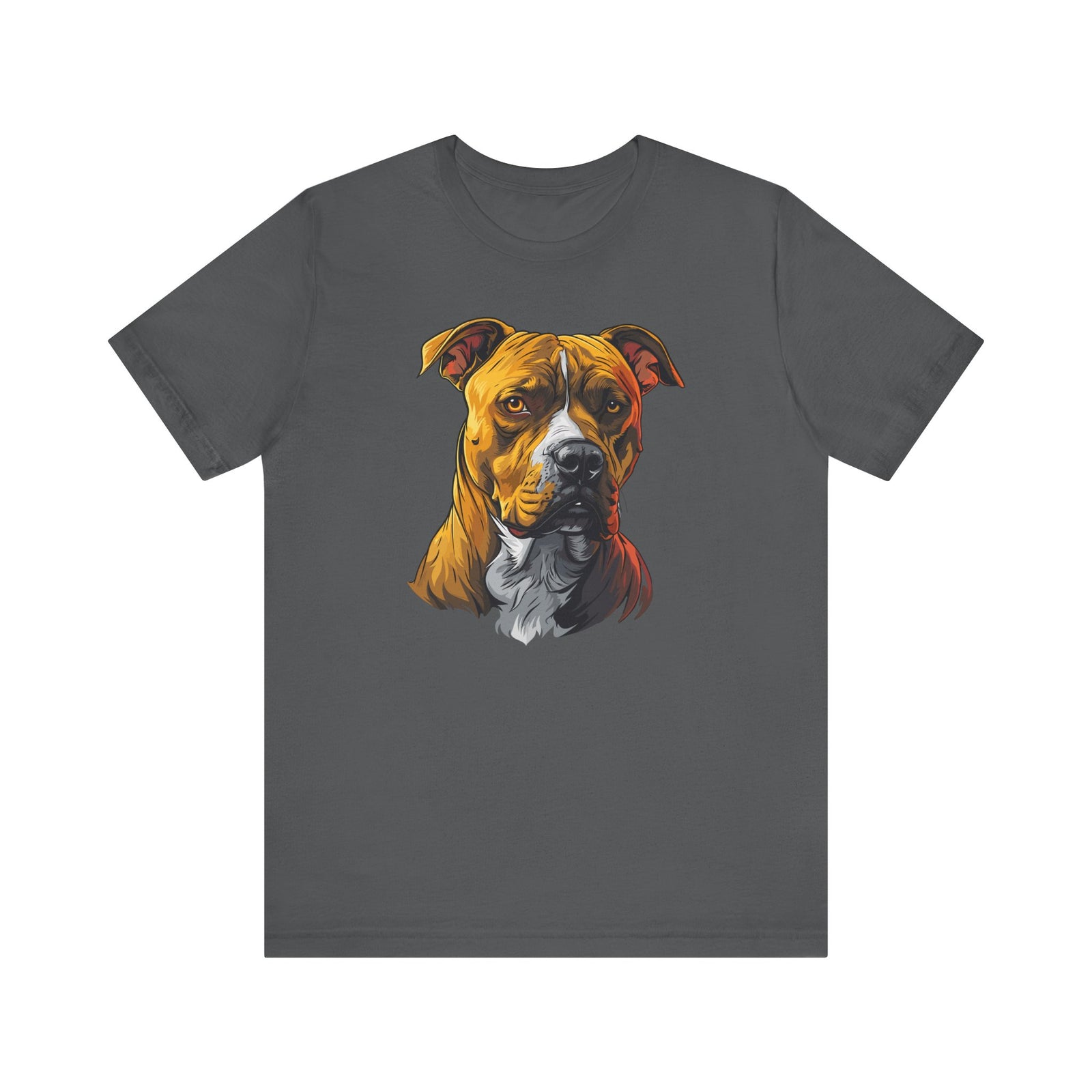 Camiseta de manga corta con busto de pitbull