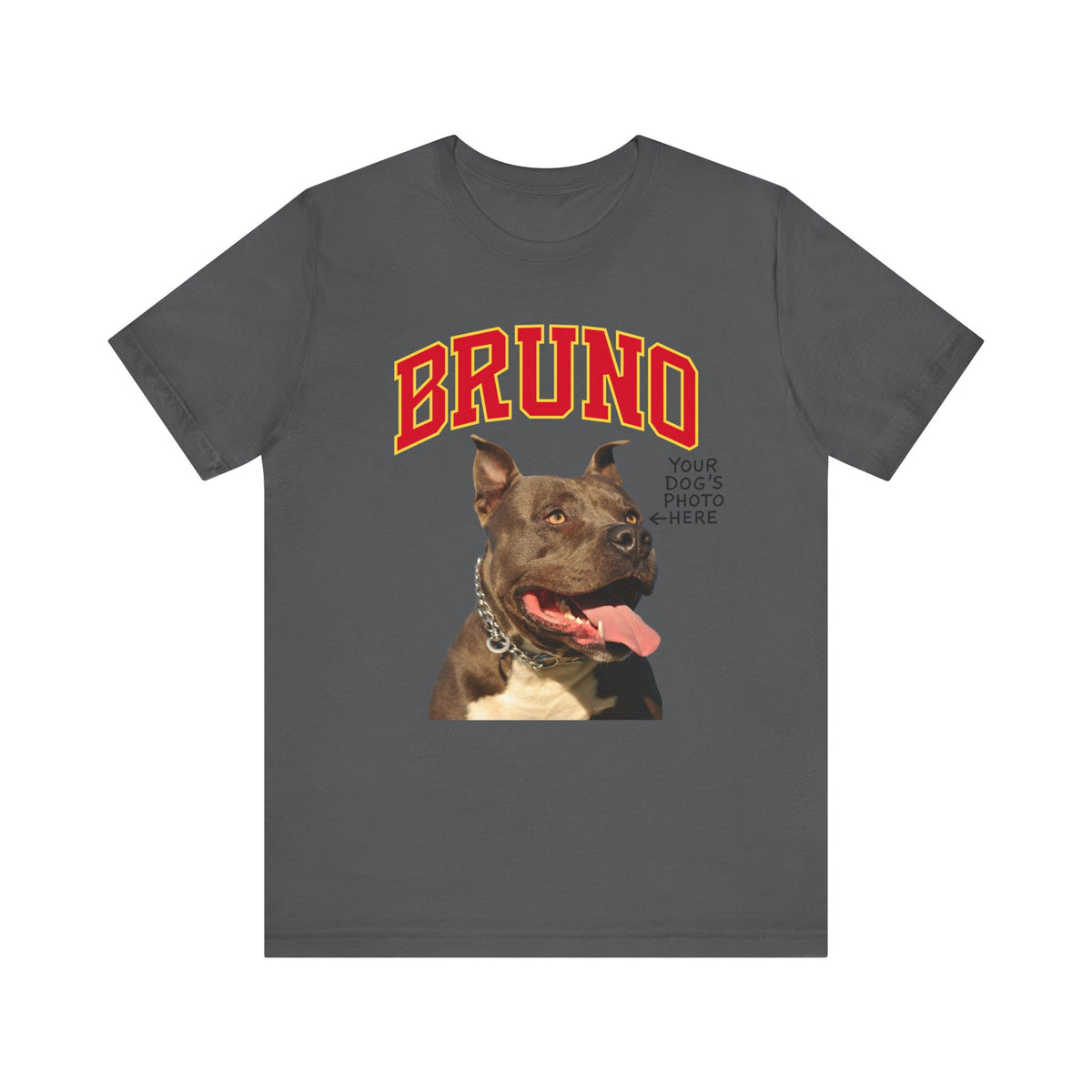 Custom Dog Photo + Name T-Shirt