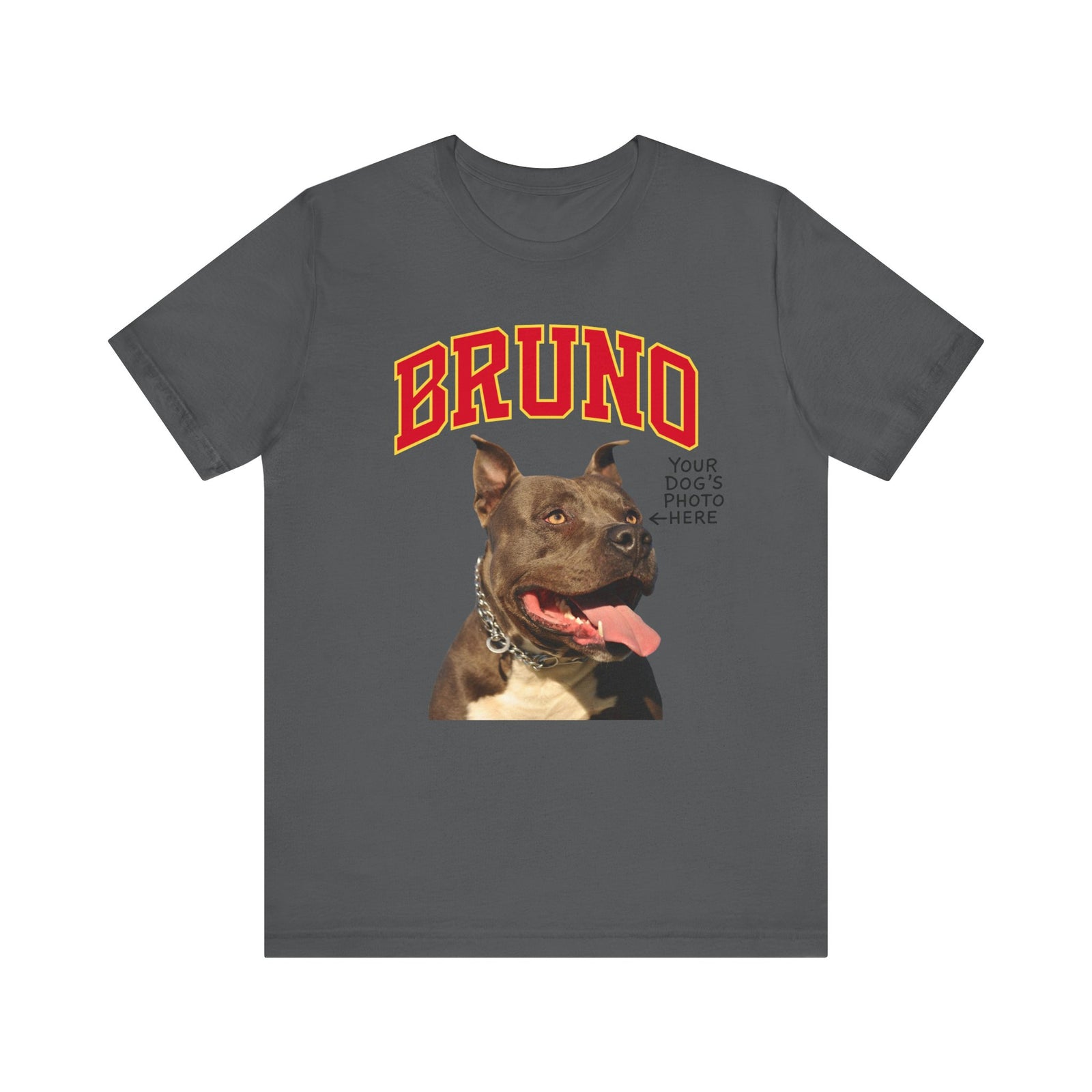 Custom Dog Photo + Name T-Shirt