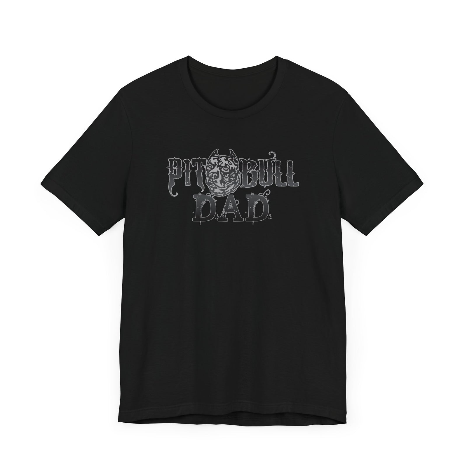 Camiseta de manga corta con la frase "Papá Pitbull"