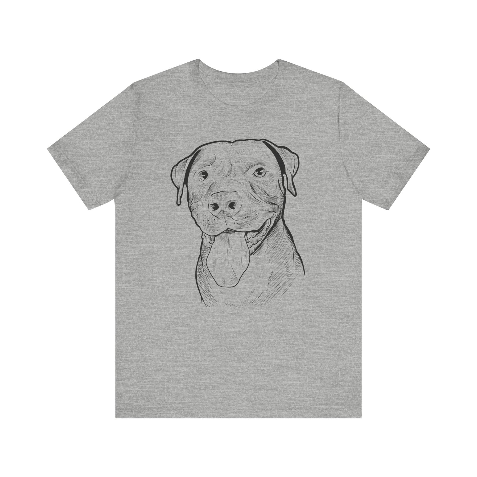 Pit Bull Smile Sketch T-Shirt