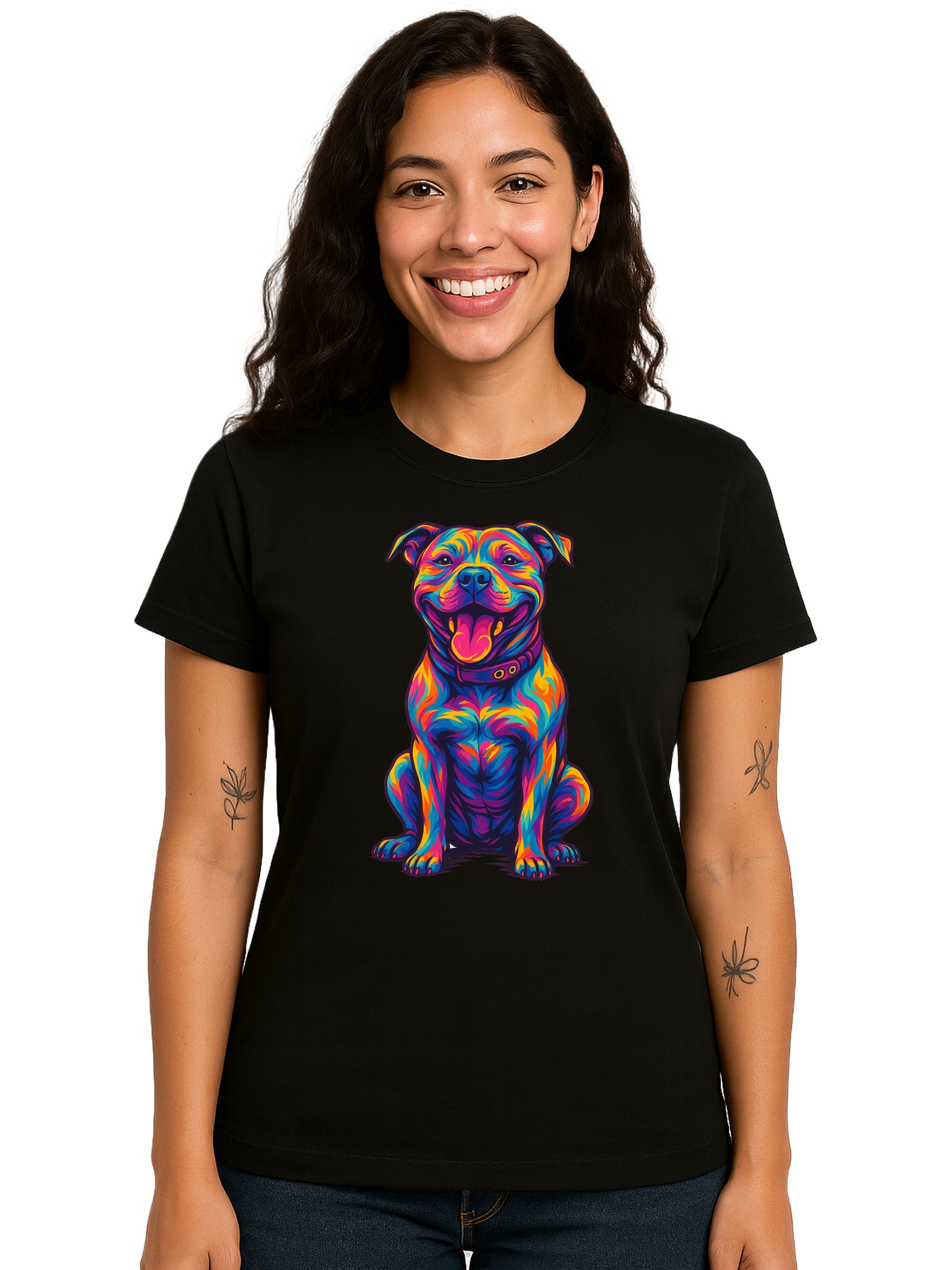 Psychedelic Pit Bull Pop Art Tee