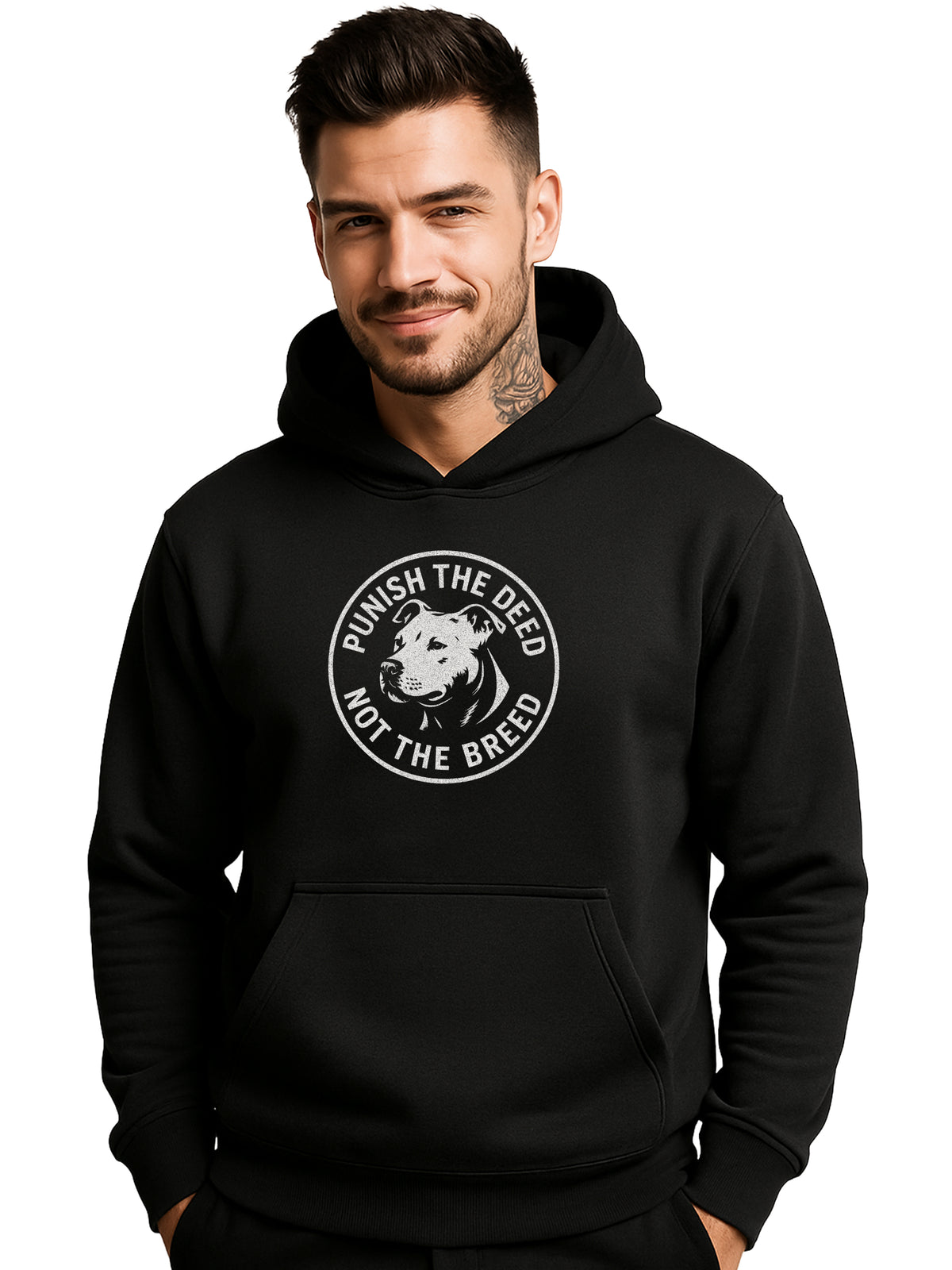 Punish the Deed Not the Breed – Vintage Pit Bull Hoodie