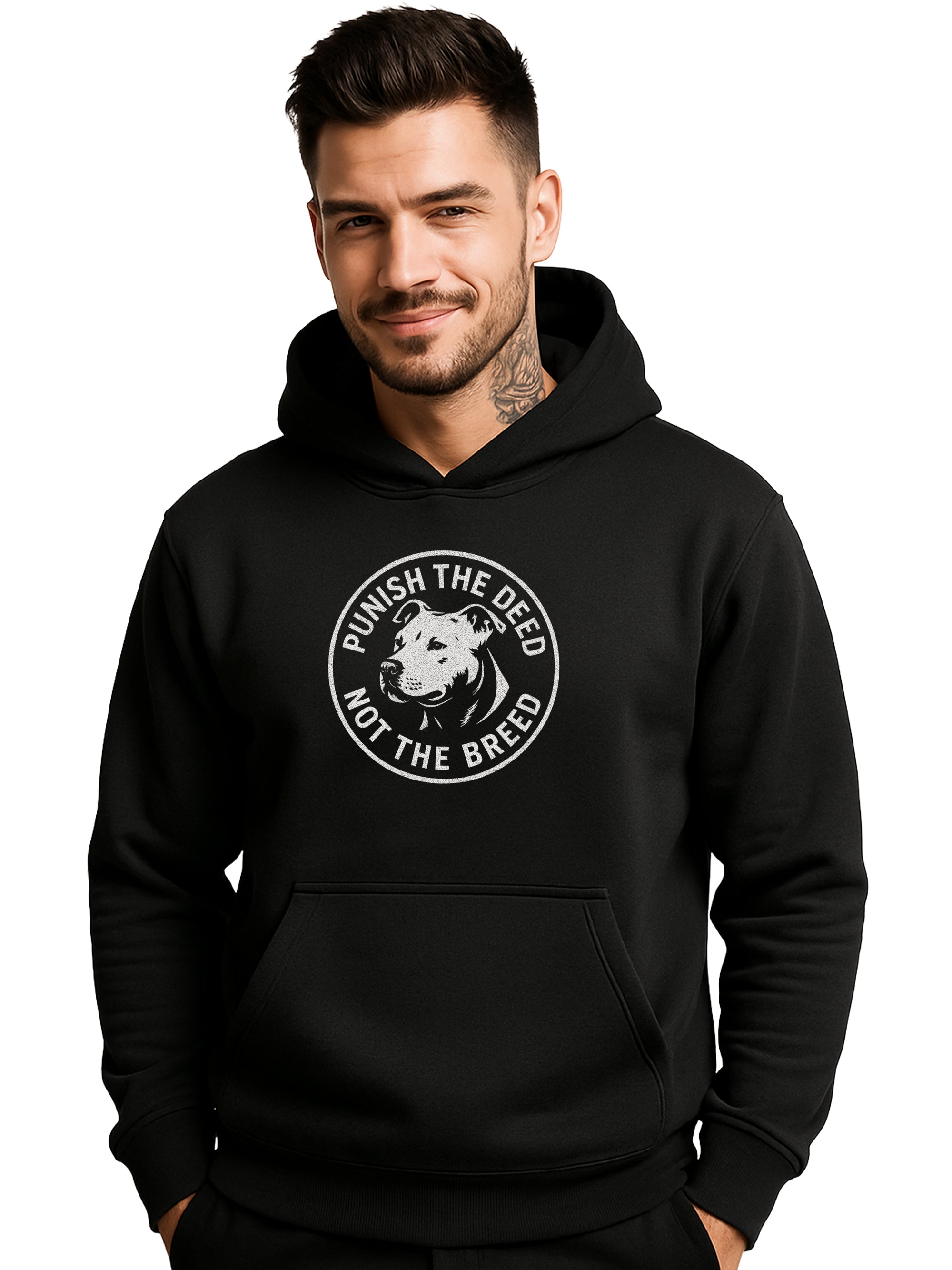 Punish the Deed Not the Breed – Vintage Pit Bull Hoodie