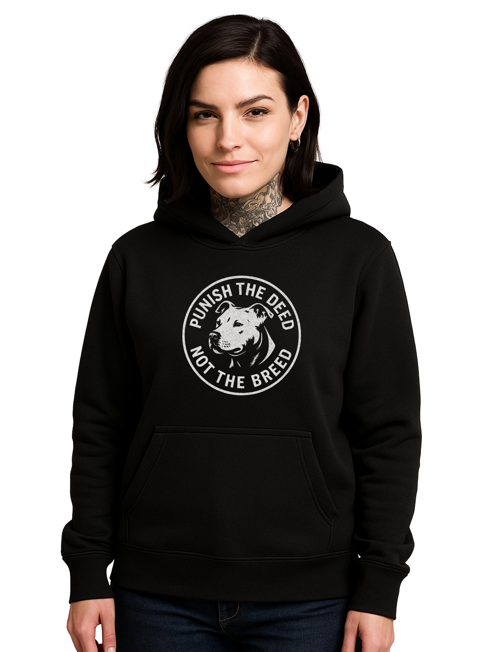 Punish the Deed Not the Breed – Vintage Pit Bull Hoodie