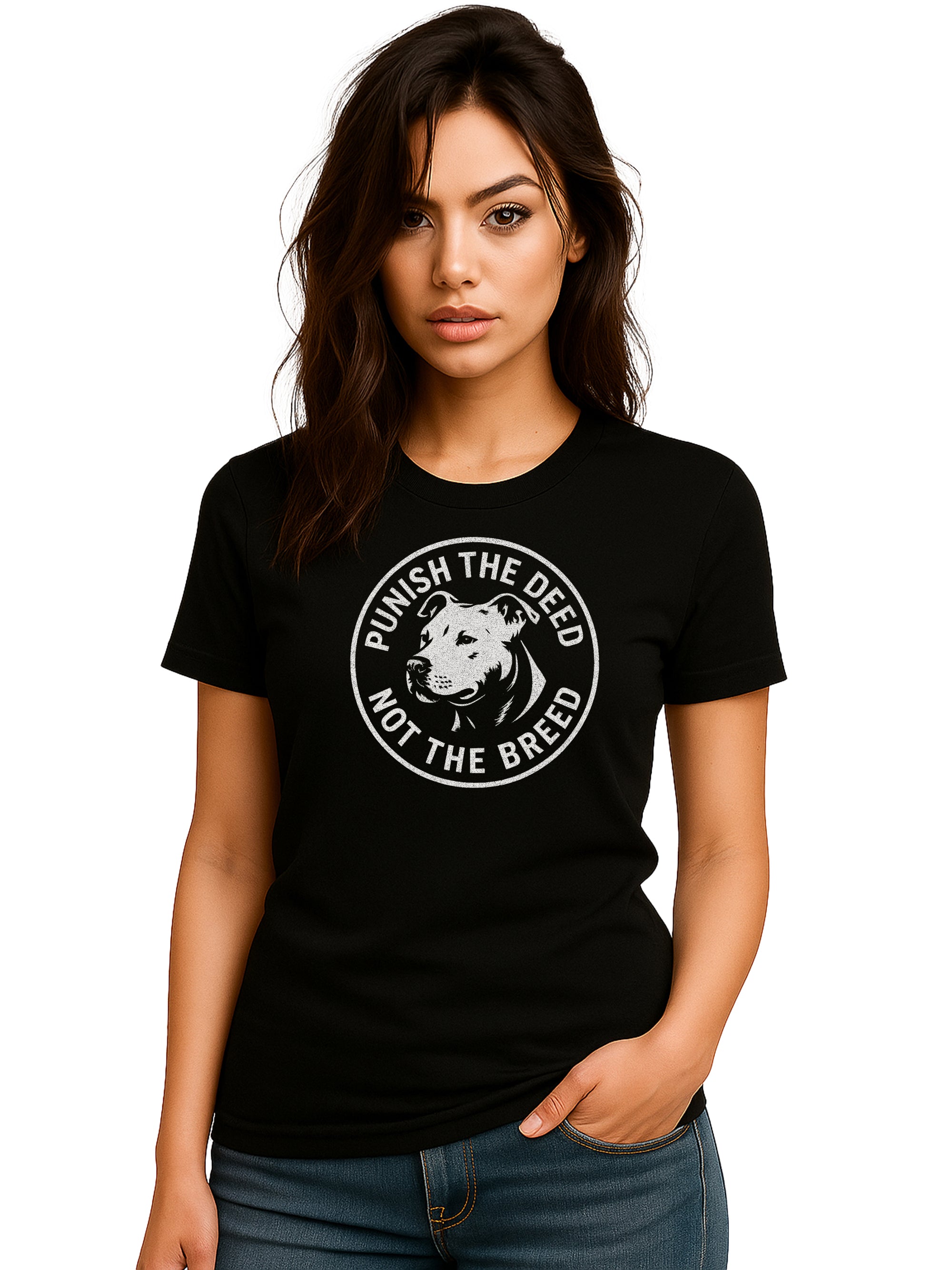 Punish the Deed Not the Breed – Vintage Pit Bull T-Shirt
