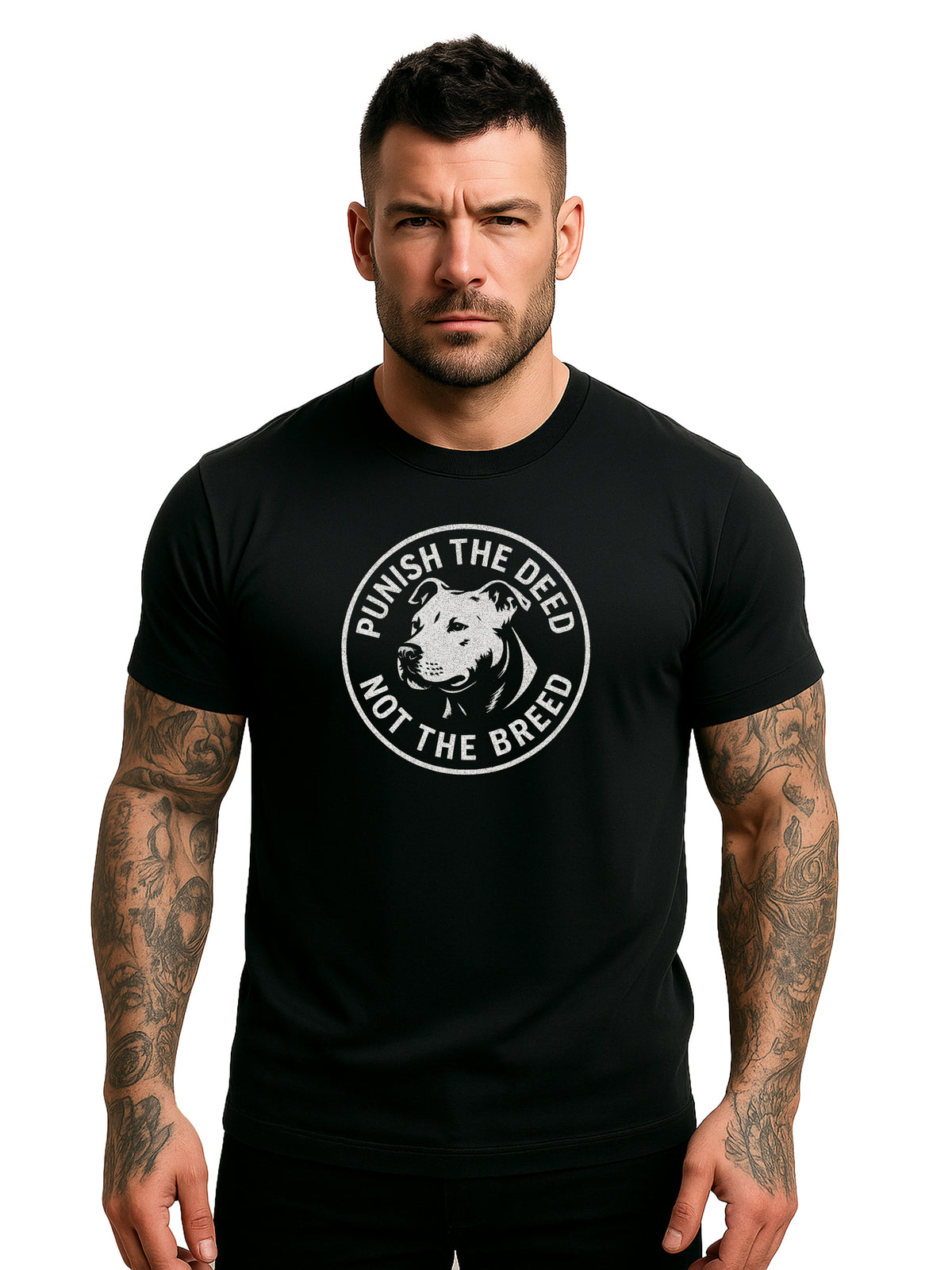 Punish the Deed Not the Breed – Vintage Pit Bull T-Shirt