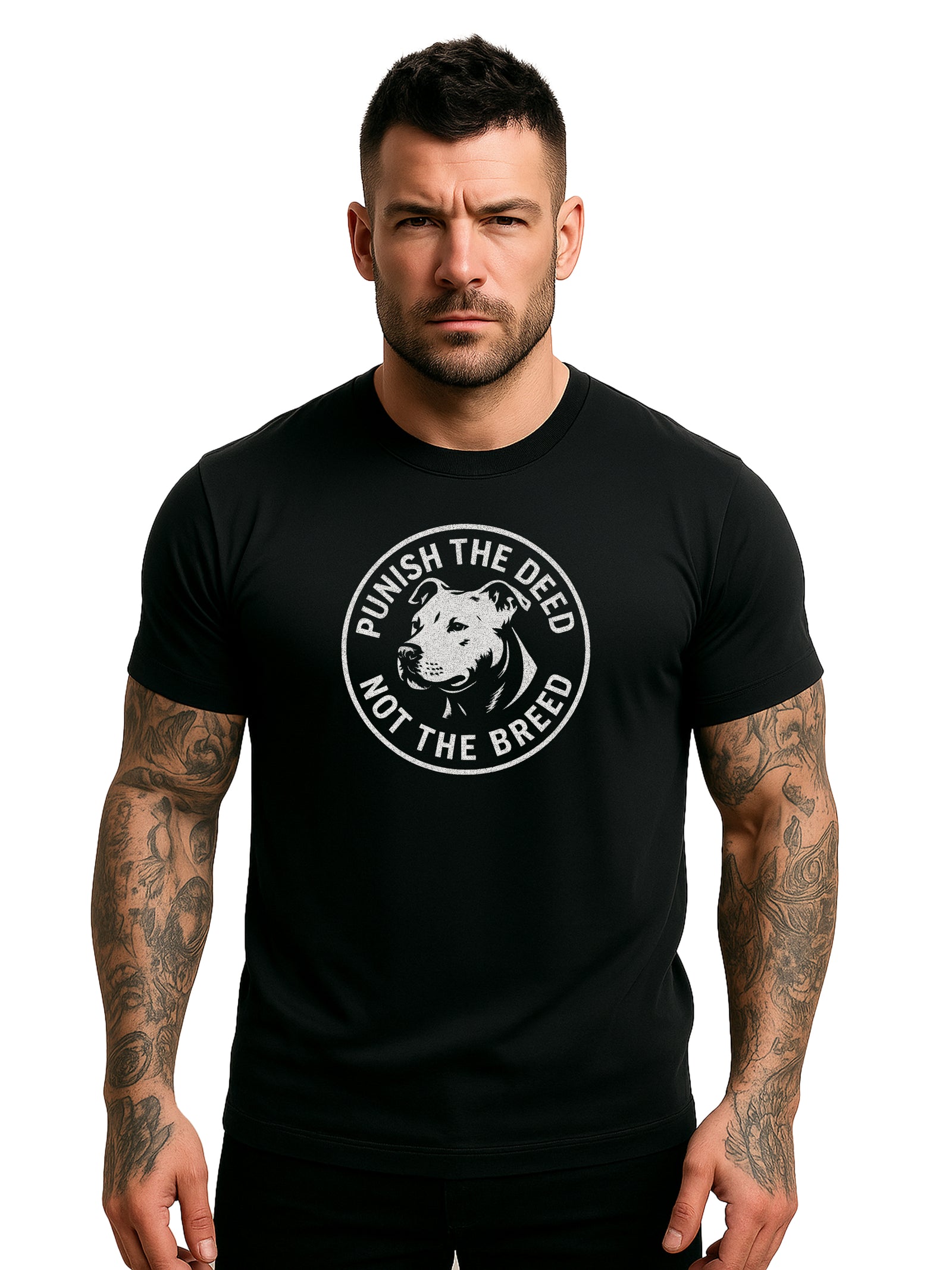 Punish the Deed Not the Breed – Vintage Pit Bull T-Shirt