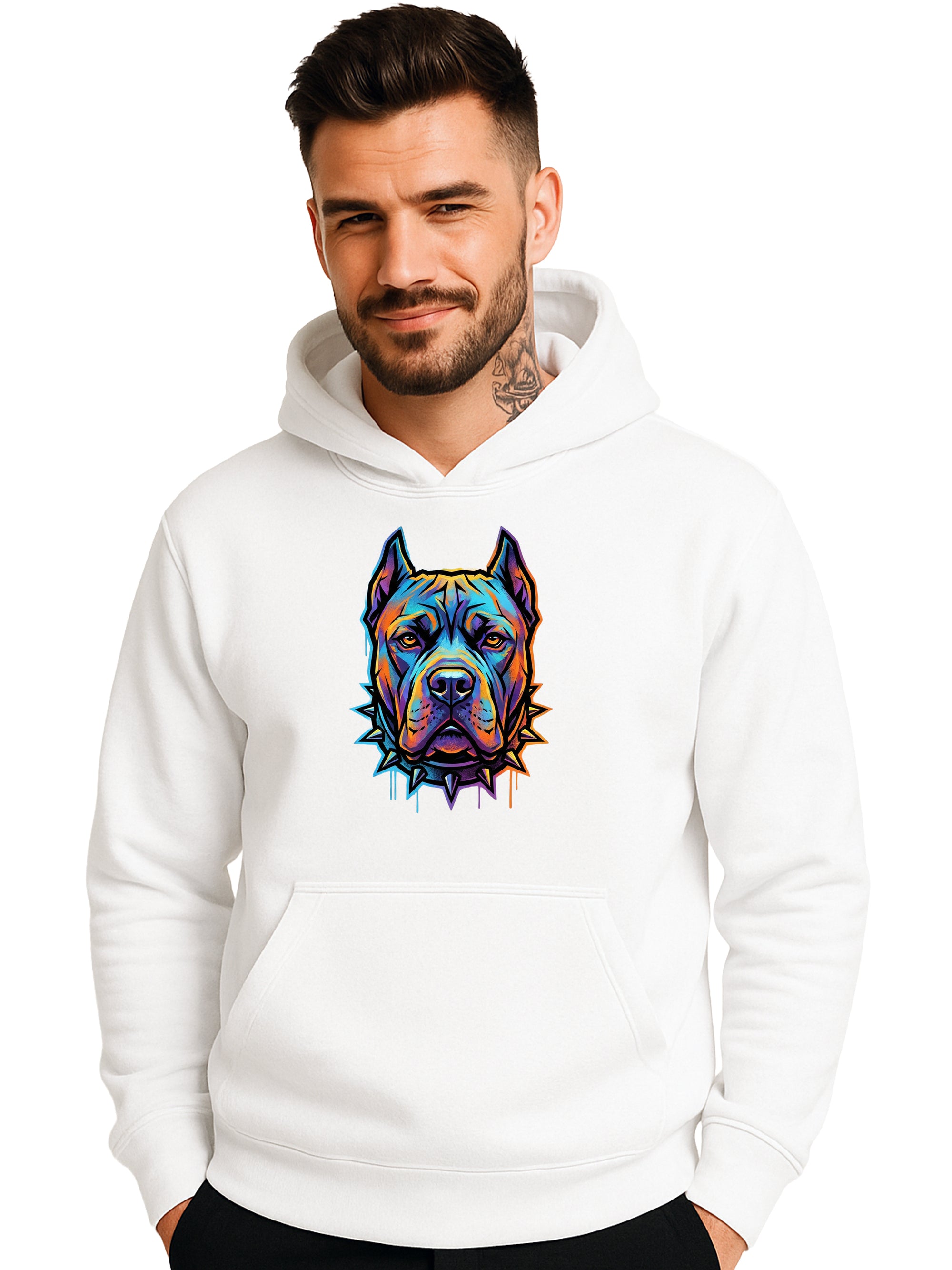 Cane Corso Neon Guardian Hoodie – Gildan 18500 Pullover