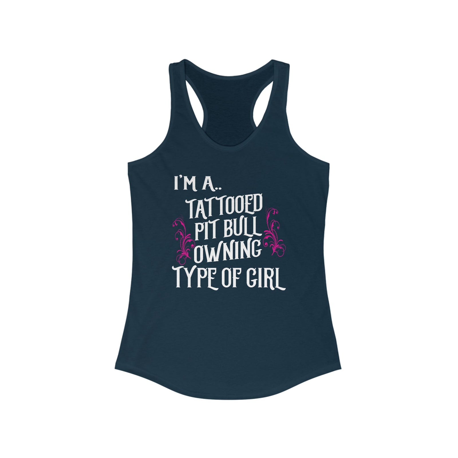 Tattooed Pit Bull Owner Girl - Tank Top
