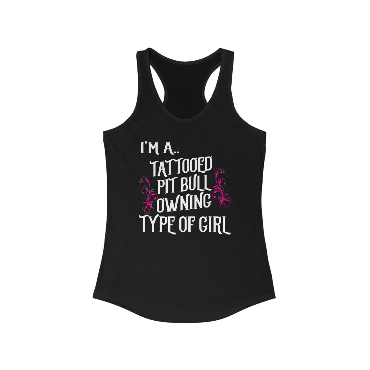 Tattooed Pit Bull Owner Girl - Tank Top