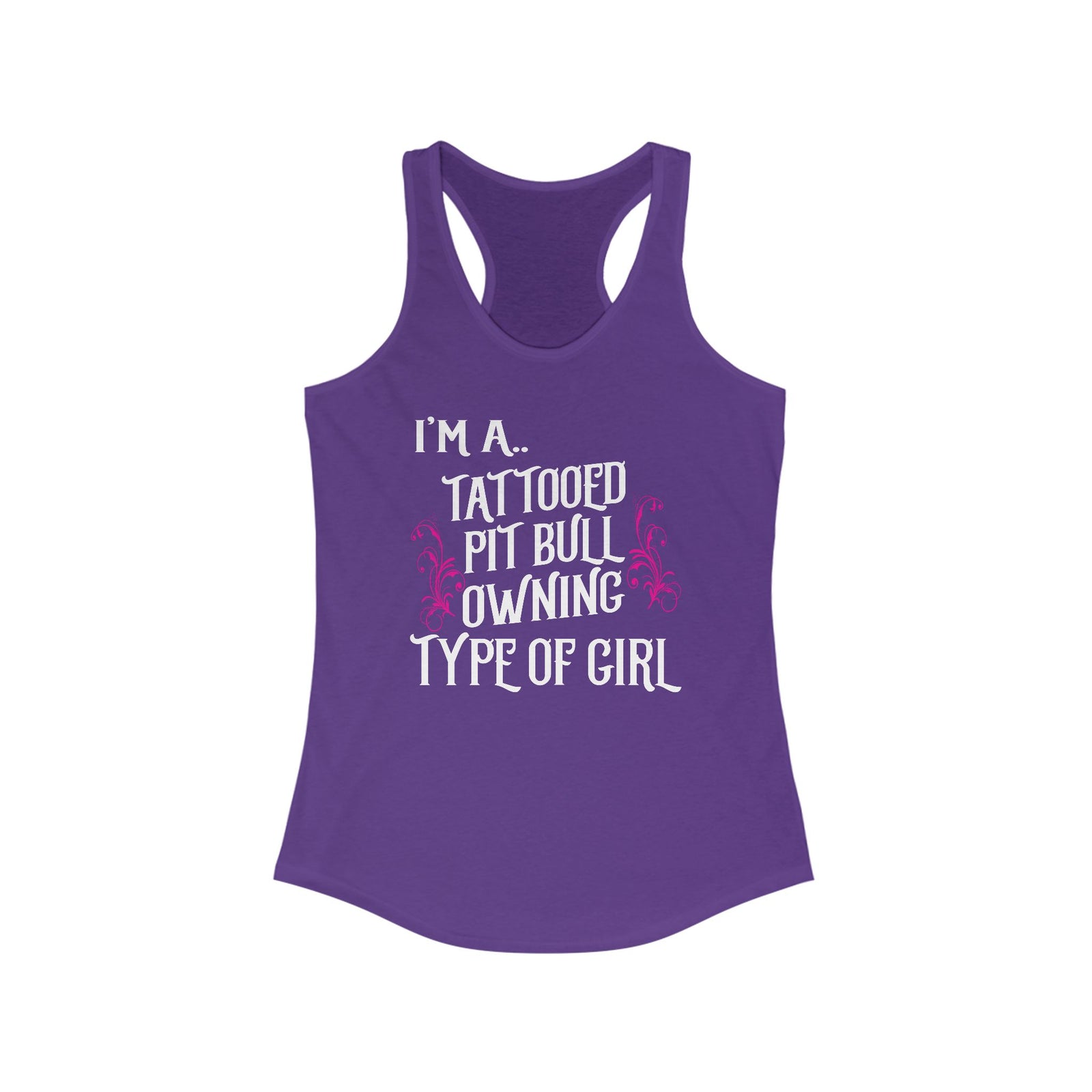 Tattooed Pit Bull Owner Girl - Tank Top