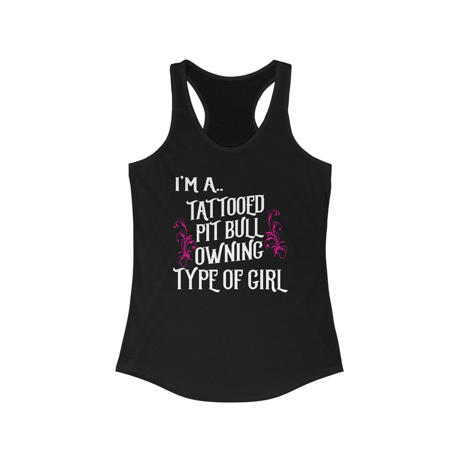 Tattooed Pit Bull Owner Girl - Tank Top