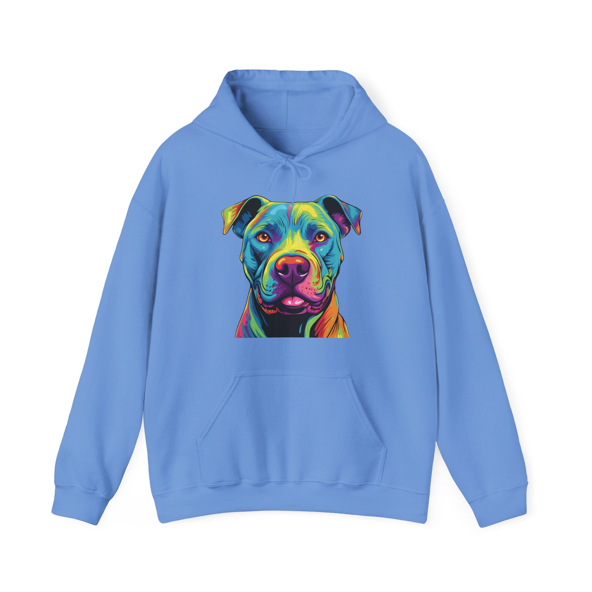 Colorful Pit Bull Hooded Sweatshirt