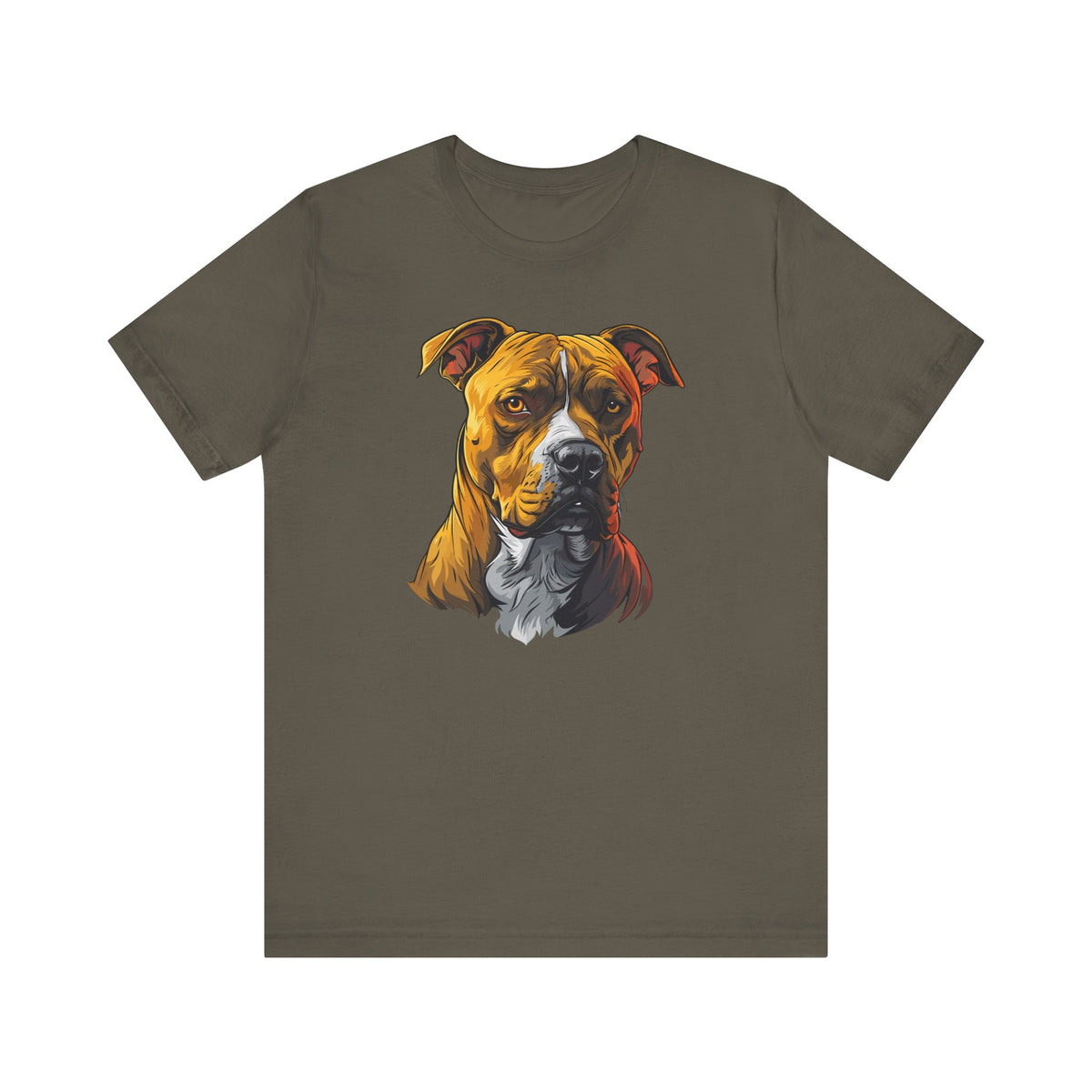 Camiseta de manga corta con busto de pitbull