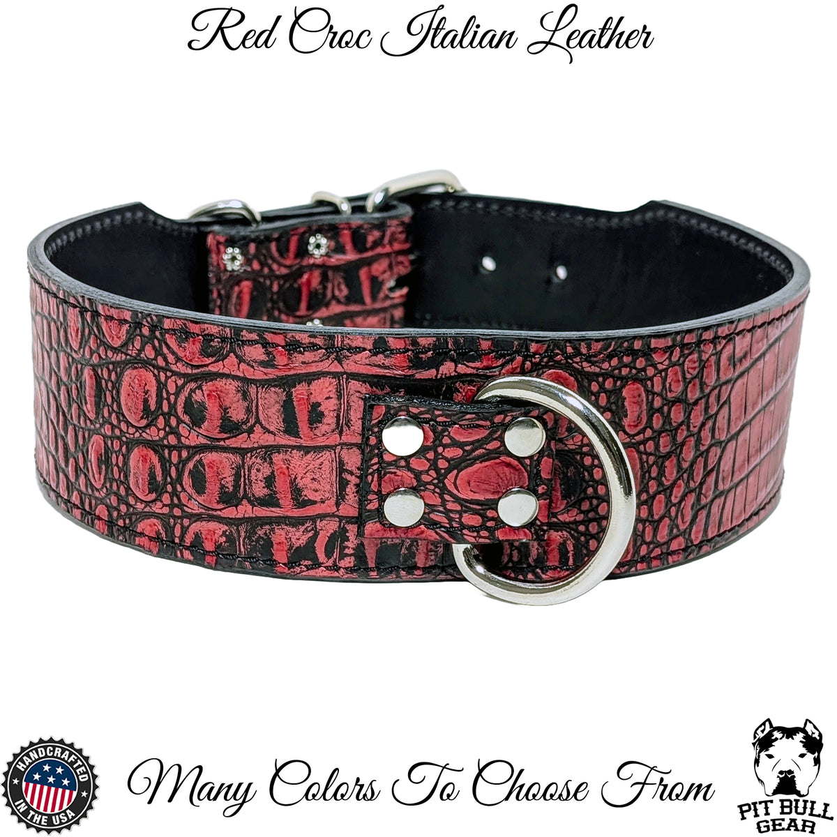 X1 - 3&quot; Wide Leather Dog Collar