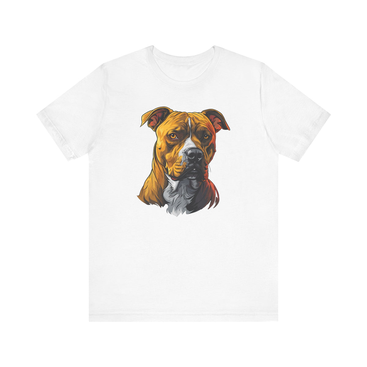 Camiseta de manga corta con busto de pitbull